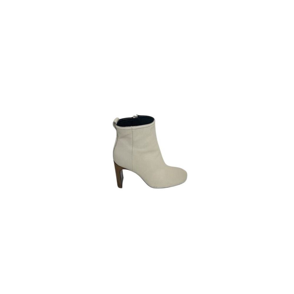 Rag & Bone Ellis Ivory Leather Booties Women's Size 8 Block Heel - Picture 7 of 10